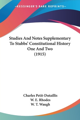 Libro Studies And Notes Supplementary To Stubbs' Constitu...