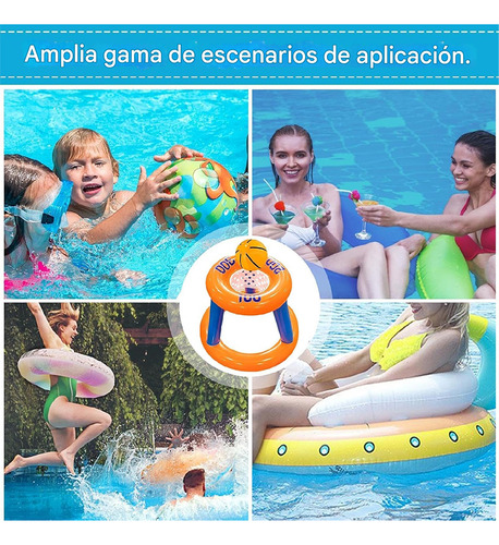 Juego Inflable Aro Basquet Pelota Piscina Niños Pool24k