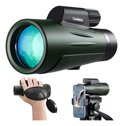 Telescopio Monocular, Monocular Cammoo 12x50 Hd Con Lente Sm