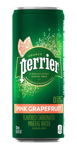 5 Pack Agua Mineral Sabor Toronja Perrier 330 Ml