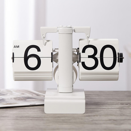 Reloj De Mesa Con Tapa Automática De Estilo Retro, Reloj De