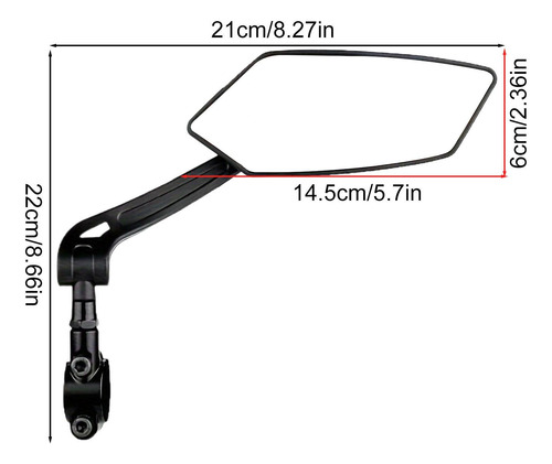 Espejo Para Bicicleta Lente Para Ciclismo Con Rotación 360 G
