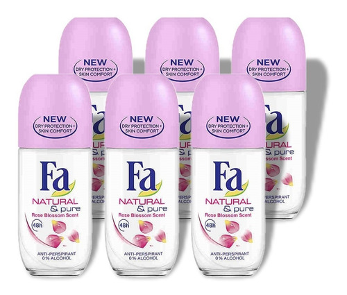 Fa Desodorante Antitranspirante Pack 6 Roll-on 50ml Alemania