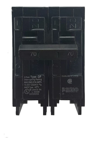 Siemens | Interruptor Automático 2x70a | Q270