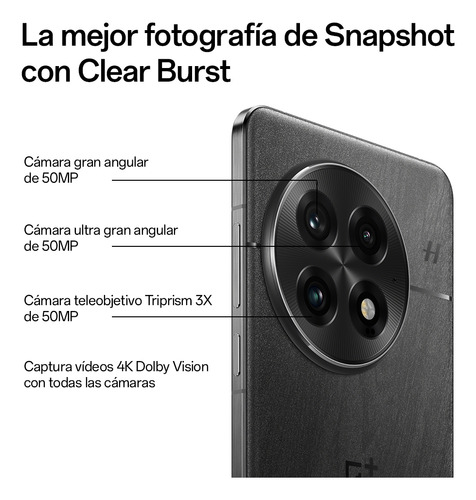 Oneplus 13 5g 16 GB RAM 512 GB ROM Snapdragon 8 Elite NFC 6.82 Amoled 2k 120 Hz Triple Cámara 50 mp 6000 mAh iP69/iP68 Dual Sim Cph2653 Version Global Black