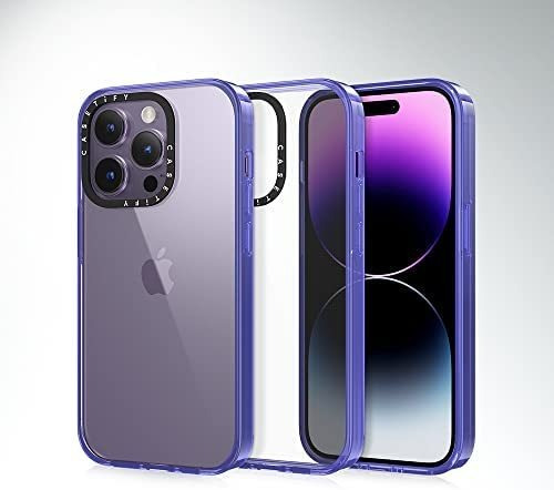 Imagen 3 de 7 de Funda Casetify Para iPhone 14 Pro Shockpr Clear Black