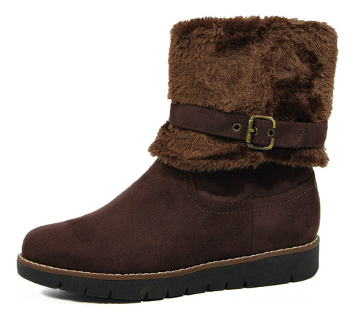 Botas De Gamuza Con Chiporro Mujer Invierno Color Escoger