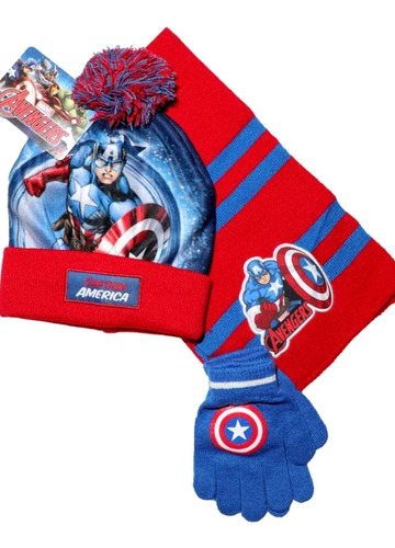 Juego de gorro bufanda y guantes Marvel Avengers