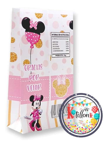 Bolsas Golosineras/sorpresitas Minie Con Golosinas