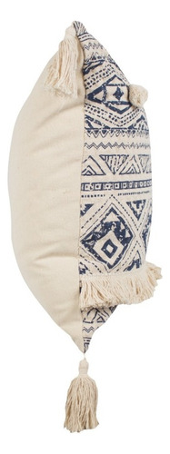 Cojin Dis. H319a086 45x45 Cm Marca Palermo Color Beige / Azul