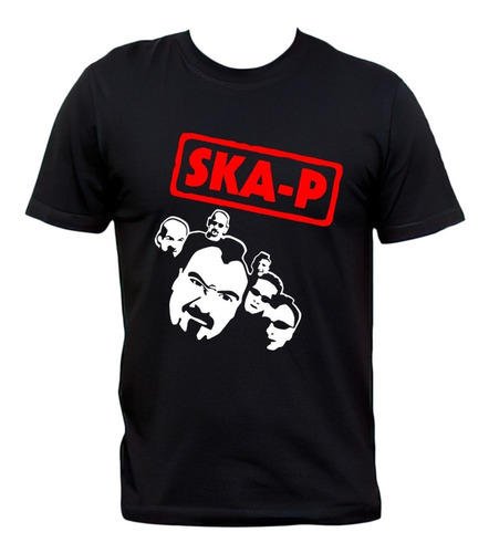 Remera Negra Ska-p Banda Ska Punk 100% Algodón