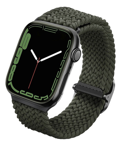 Correa Trenzada Para Apple Watch 46/45/44/42mm Aspen De Uniq Ancho De La Correa 2.2 Cm Color Verde