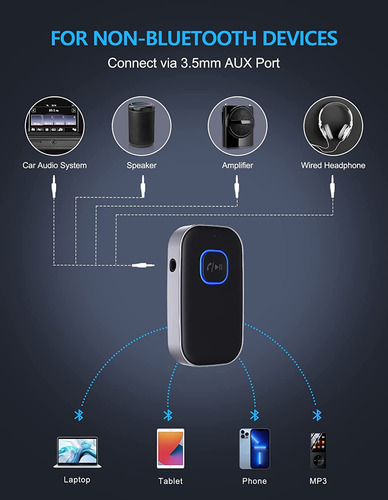 Receptor 5.0 Para Coche, Adaptador Aux Noise Cling, Música