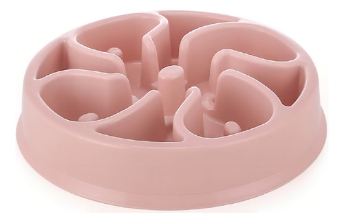 Plato Tazon De Alimentación Lenta Antiasfixia Perro Mascotas Color Rosa