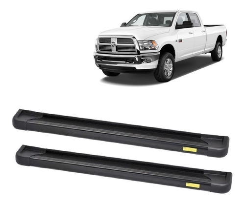 Estribo Aluminio Preto Cabine Dupla Dodge Ram 2012 A 2015