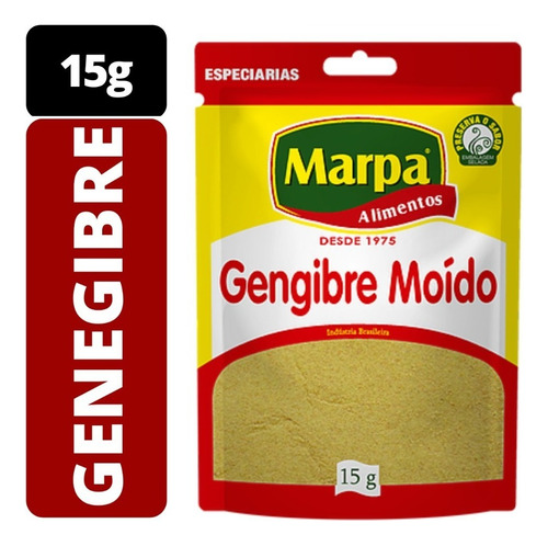 Gengibre Em Pó Especiarias 15g Premium Temperos Chás Marpa