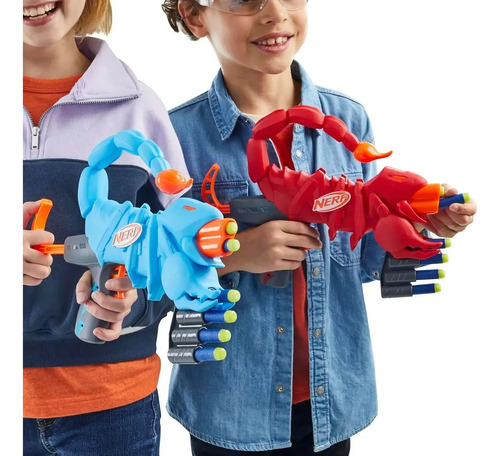 Nerf Wild Venom Pack 2 Blasters Con 20 Dardos Azul Y Rojo