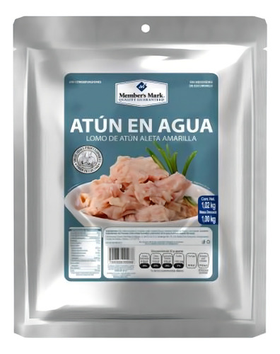 Atún Aleta Amarilla Member's Mark En Agua 1.02 Kg - 4 Bolsas