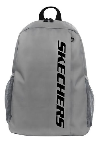 Mochila Escolar Skechers Sb1099 Juvenil Con Porta Laptop Color Gris claro Diseño de la tela Gris