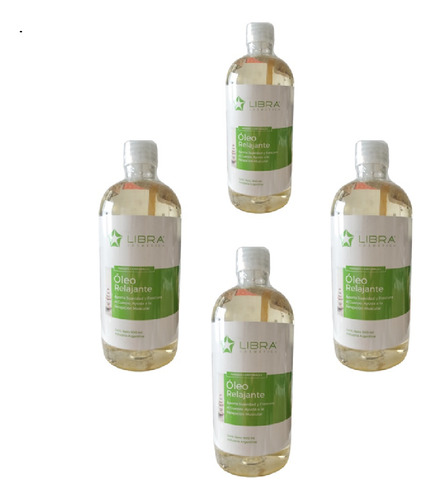 Aceite Para Masajes Relajantes Libra Cosmetica Oleo Pack 4 Fragancia Suave