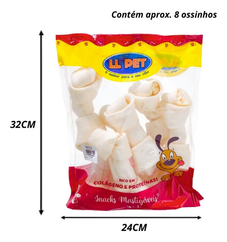 Brinquedo Mordedor Osso No Pet Snack Natural P/ Caes 6/7 1kg