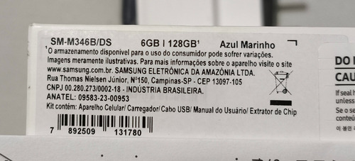 Samsung Galaxy M34 5g 128gb 6gb Ram Bateria 6000azul Marinh Azul-marinho