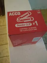 Comprar Clip Estandar # 1 Mca Acco Lote De10 Cajas Con 100 Clips C\u002Fu