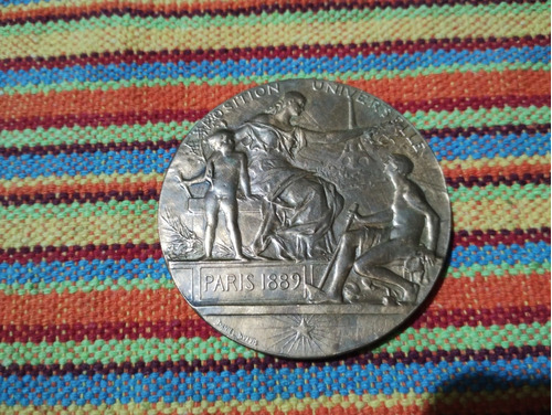 Antigua Medalla Medallón Exposición Universal París 1889