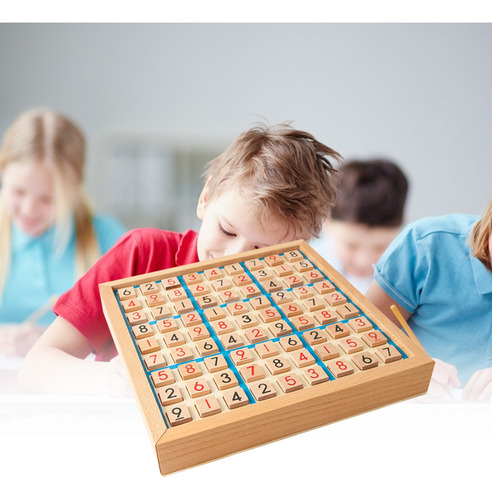 Juego De Mesa De Sudoku De Madera Con Forma De Rompecabezas