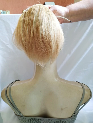 Mini Rabo De Cavalo Curto Loiro Claro Cabelo Humano Tic-tac