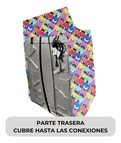 Protector Cubre Lavadora Samsung Carga Superior Diseño Perro