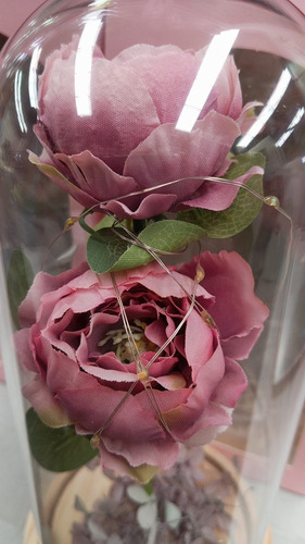 Rosa Eterna Con Luz Led Flor Artificial Encapsulada Regalo Índigo