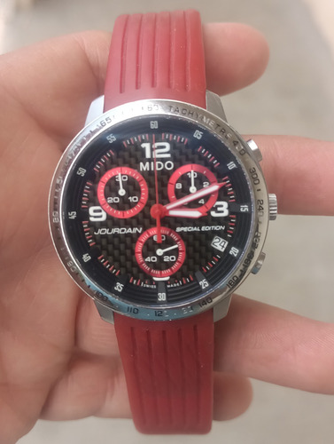 Reloj Mido. No Tissot, Seiko. Citizen. Vino Acero Negro Tipo Fibra De Carbono