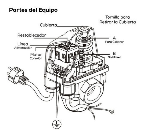 Imagen 4 de 5 de Tee Con Manómetro Y Switch De Presión Para Bombas 110/220v