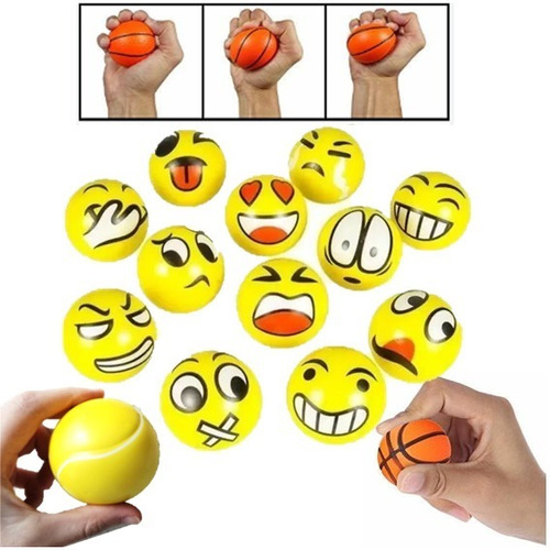 3un Mini Balon Pelota Antiestrés Animado Souvenirs Squishy