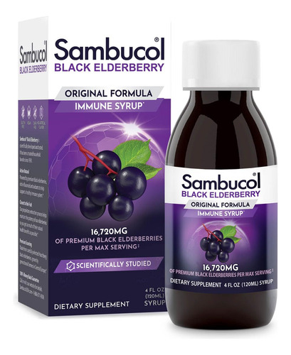 Sirope Sambucol Black Elderberry Sambucus Original 120ml