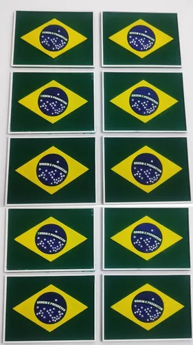 Bandeira Do Brasil Emborrachada 3d Patch Com Velcro - Escorrega o