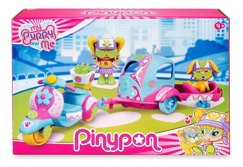 Pinypon Moto Con Carrito Muñeca Y Mascota Puppy And Me Pin Y