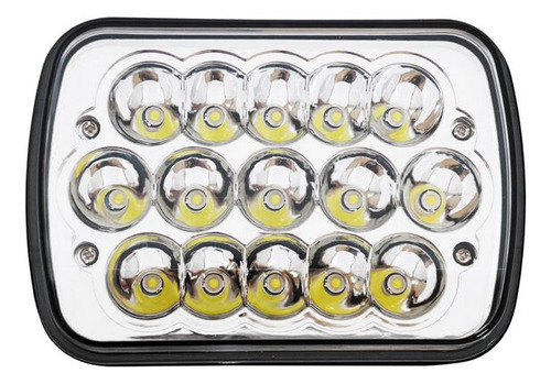 Unidad Faro Cuadrado 15 Leds Off Road Chico 4x6 45w Eca