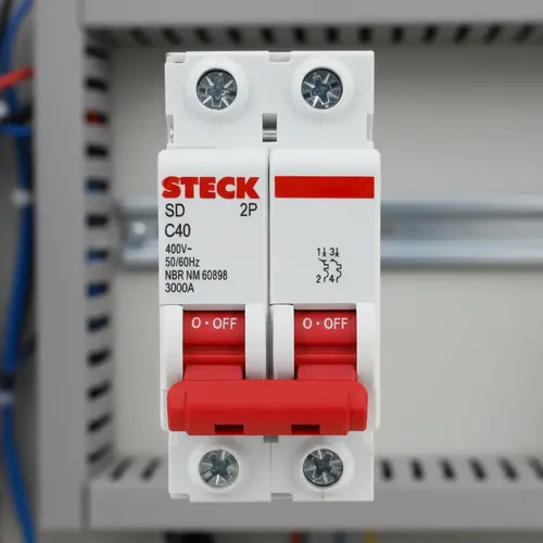 Foto real de Disjuntor Bipolar 40A 220380V 3KA Curva C SDD62C40 Steck