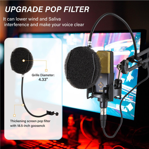 Micrófono Proar Xlr Podcast Professional Cardioid Studio 25