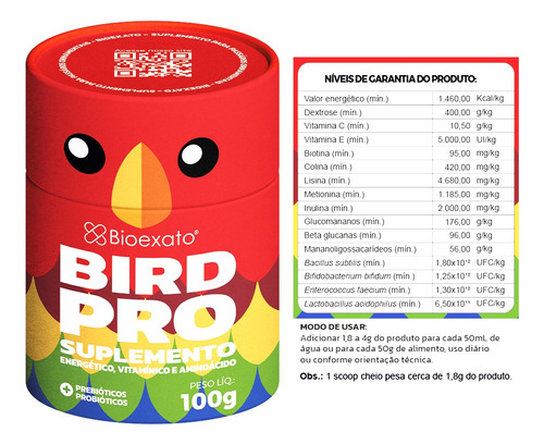 Suplemento Vitaminico Para Aves Biotina Dextrose Metionina