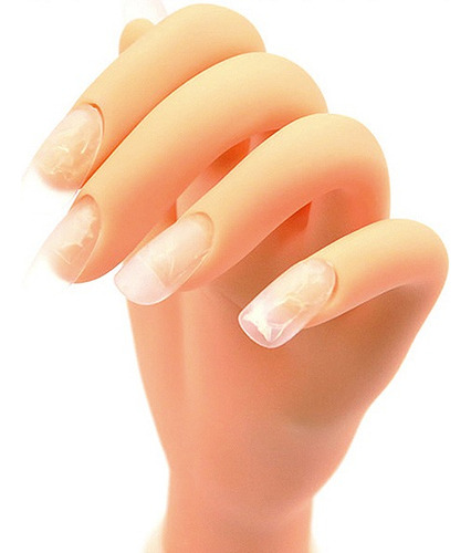 Mano De Practica Manicuria Con Soporte Uñas Esculpidas Nice