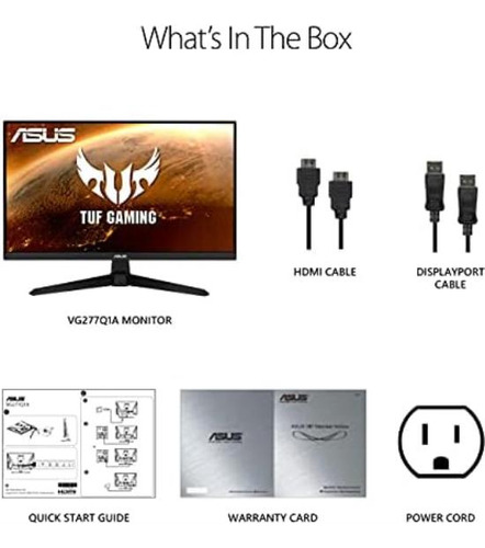 Monitor Asus Tuf Gaming 27 1080p Full Hd, 165 Hz (admite 144