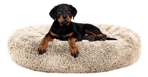 Cama Anti Estrés Para Perro Mediano Pet To Bed 70x70cm Color Beige