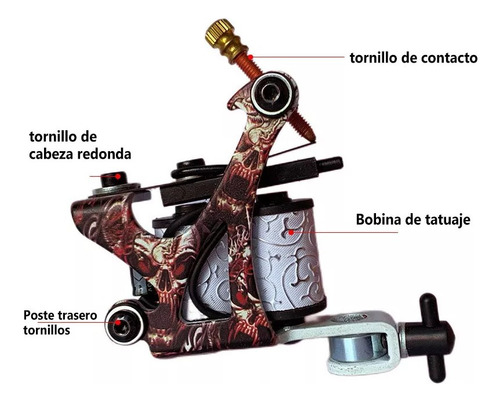 Equipo Profesional De Tatuaje Con Tintas Colores Vibrantes