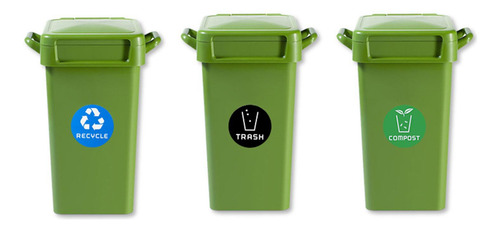 12 Uds. Pegatinas De Cubo De Basura, Pegatinas De