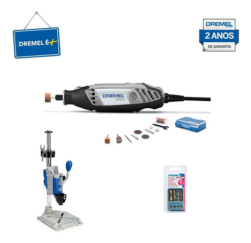 Retifica Dremel 3000 + Furad Bancada 220 + Brocas 631 220v