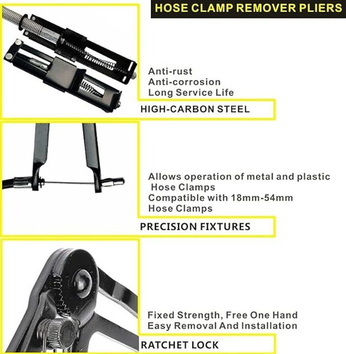 Alicate Abrazadera Flexible Para Manguera Motor Coche