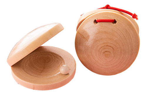 Castañuelas De Madera De 2 Piezas, Juguete Musical